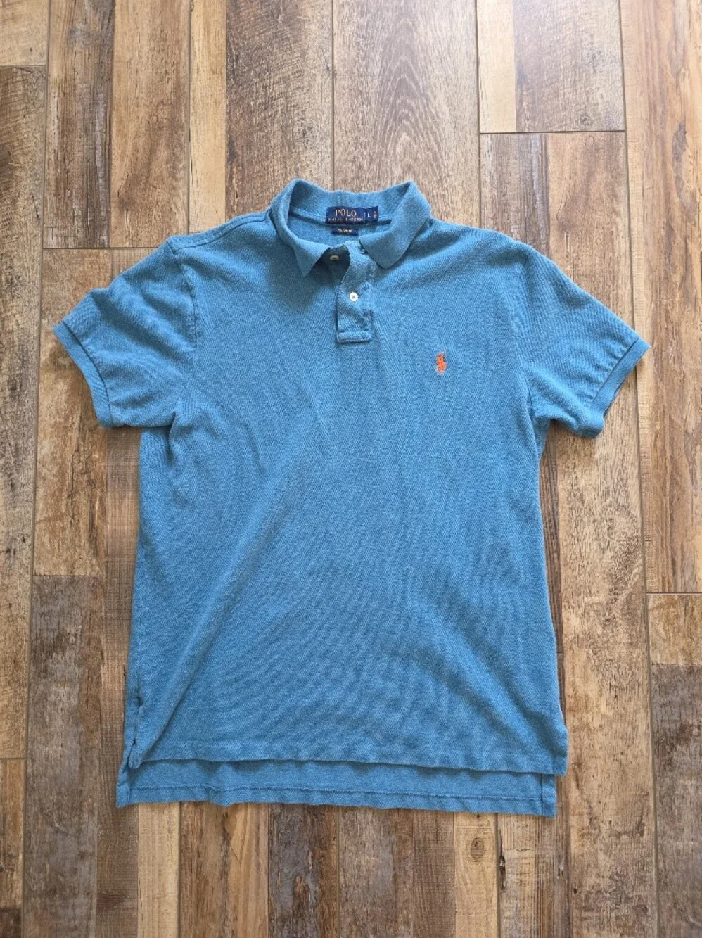 Polo Ralph Lauren - Custom Fit Polo - L (Fits M / 20 in. P2P) - Teal Blue